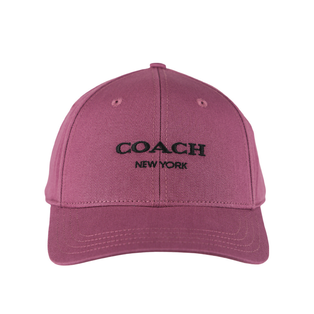 【COACH】刺繡標誌棉質棒球帽 XS-S (粉色)