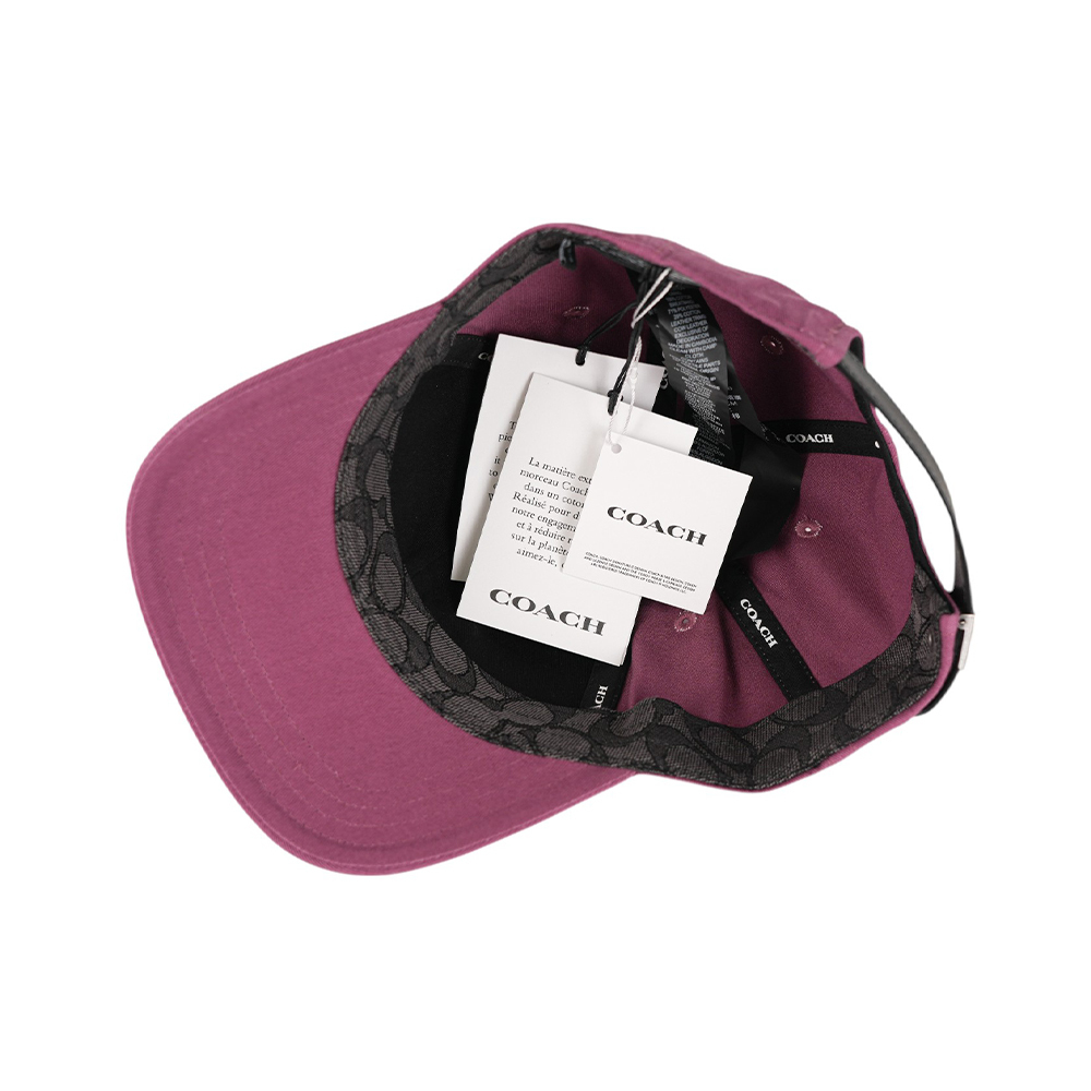 【COACH】刺繡標誌棉質棒球帽 XS-S (粉色) CAA64 PIN