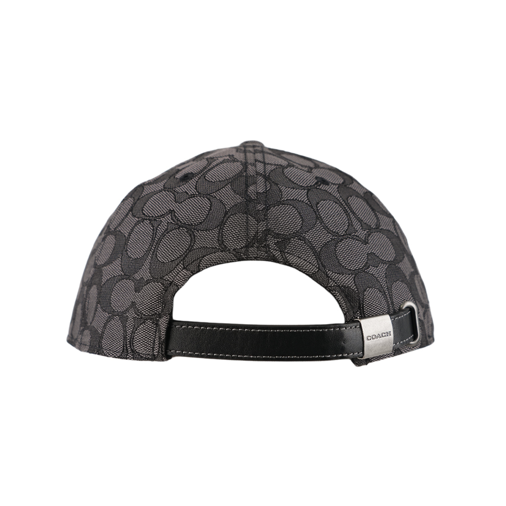 【COACH】CC Logo 滿版緹花布棒球帽 M-L (炭灰色) CW766 CHR