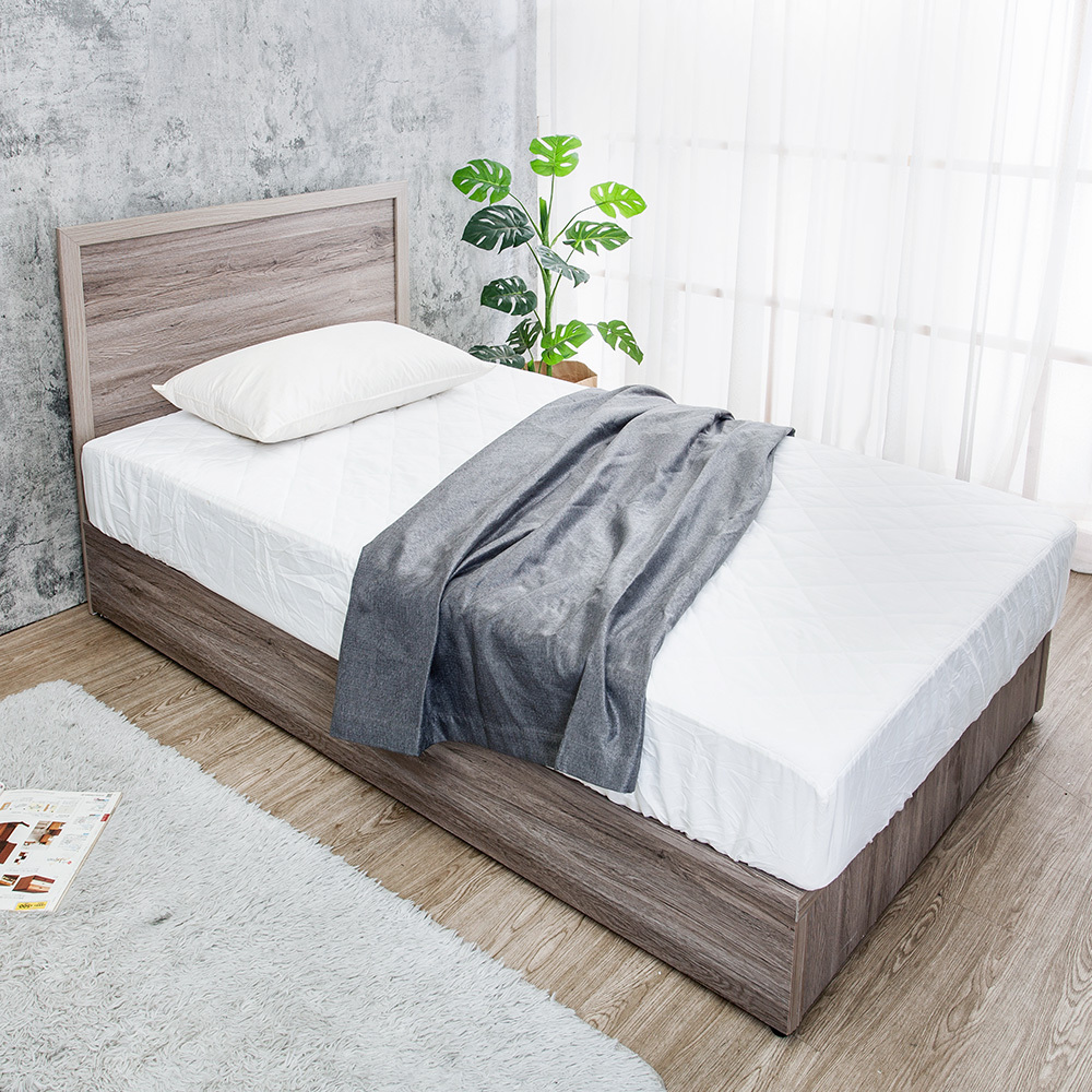 米恩3.5尺單人床房間組-2件組-床頭片+六分木心板床底(六色可選-不含床墊)