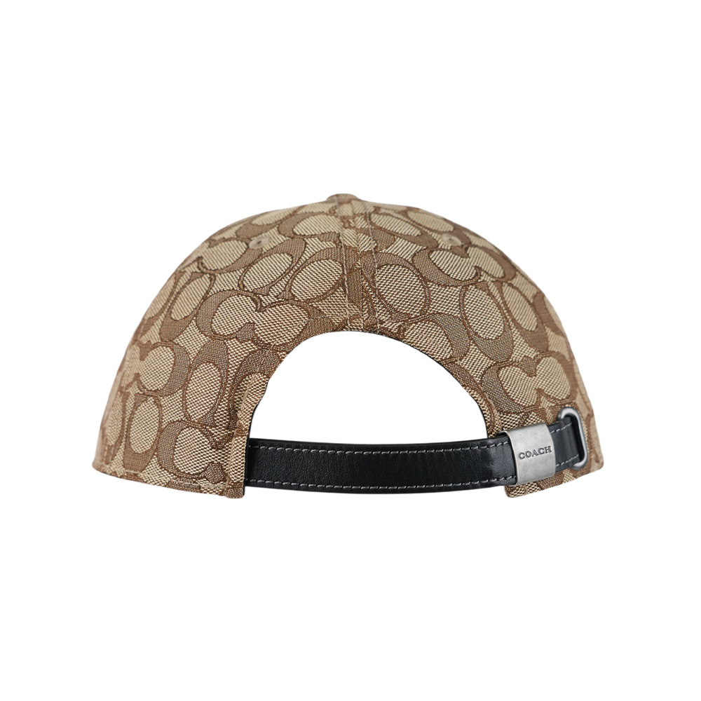 【COACH】CC Logo 滿版緹花布棒球帽 M-L (卡其色) CW766 KHA