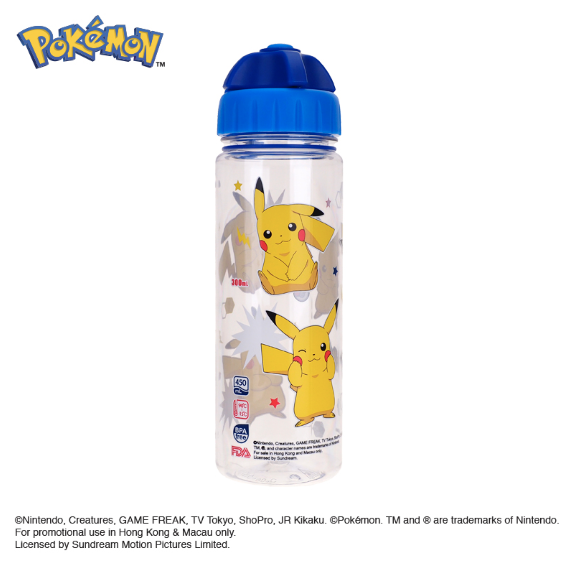 Pokemon 450ml BPA Free 膠水樽  2開口設計 PKM-5961-3