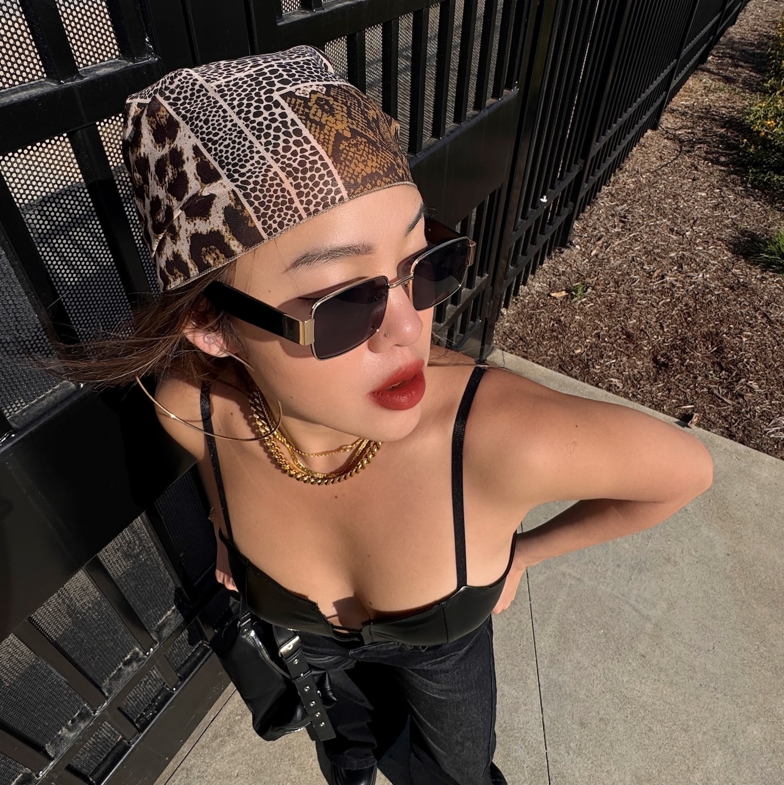 野性雙紋三角絲巾🐆🐍