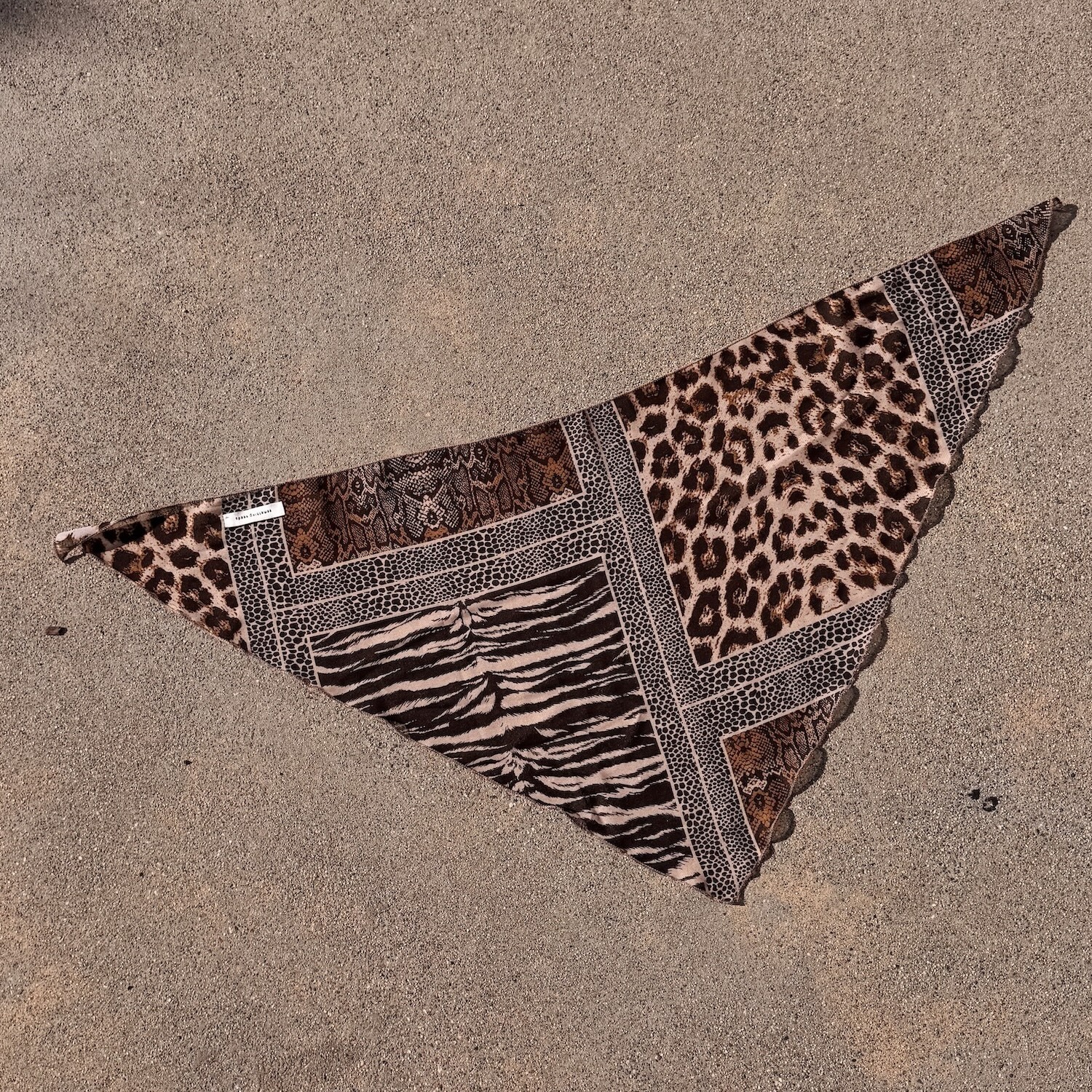 野性雙紋三角絲巾🐆🐍