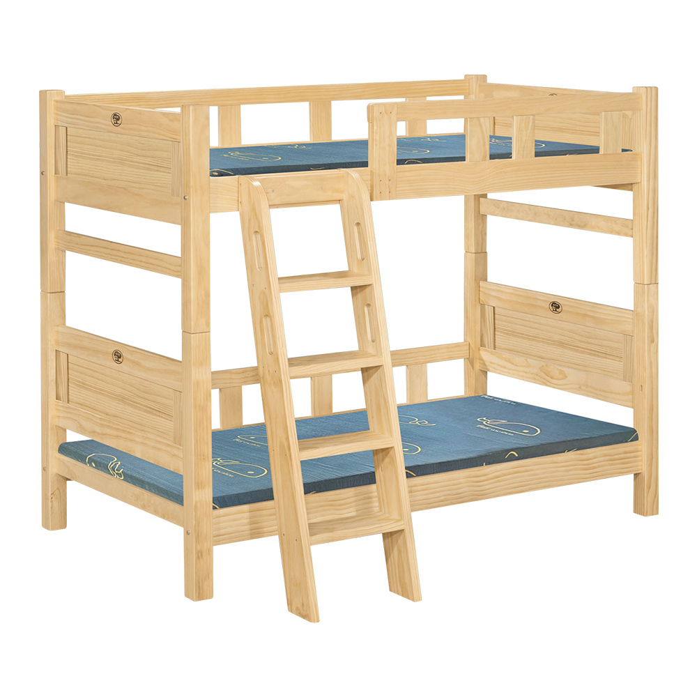 威森3.5尺單人實木雙層床(四分床板-不含床墊)