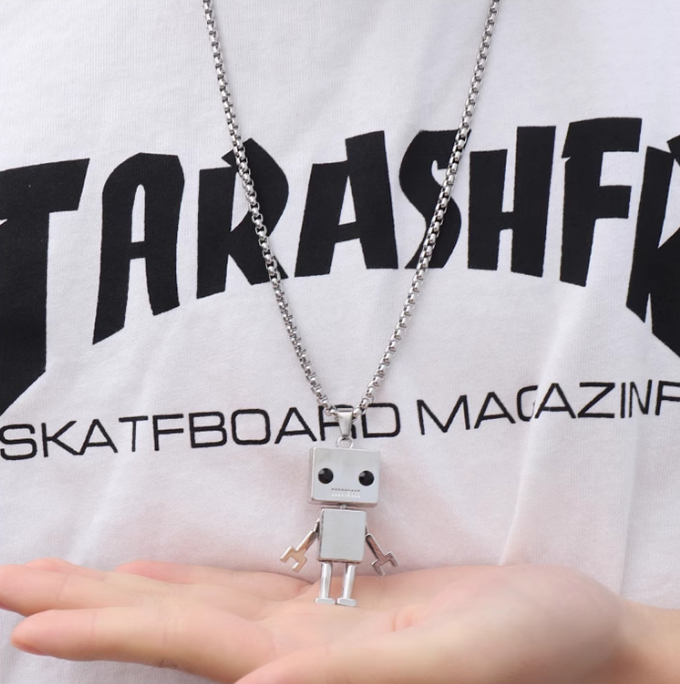 韓國JK 方塊機器人項鏈 J1029