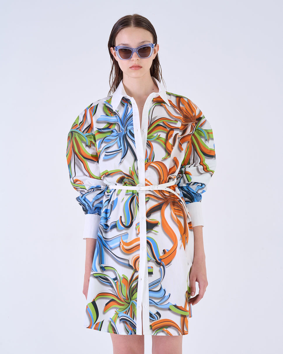 【Silvian Heach】天堂鳥印花拋袖洋裝