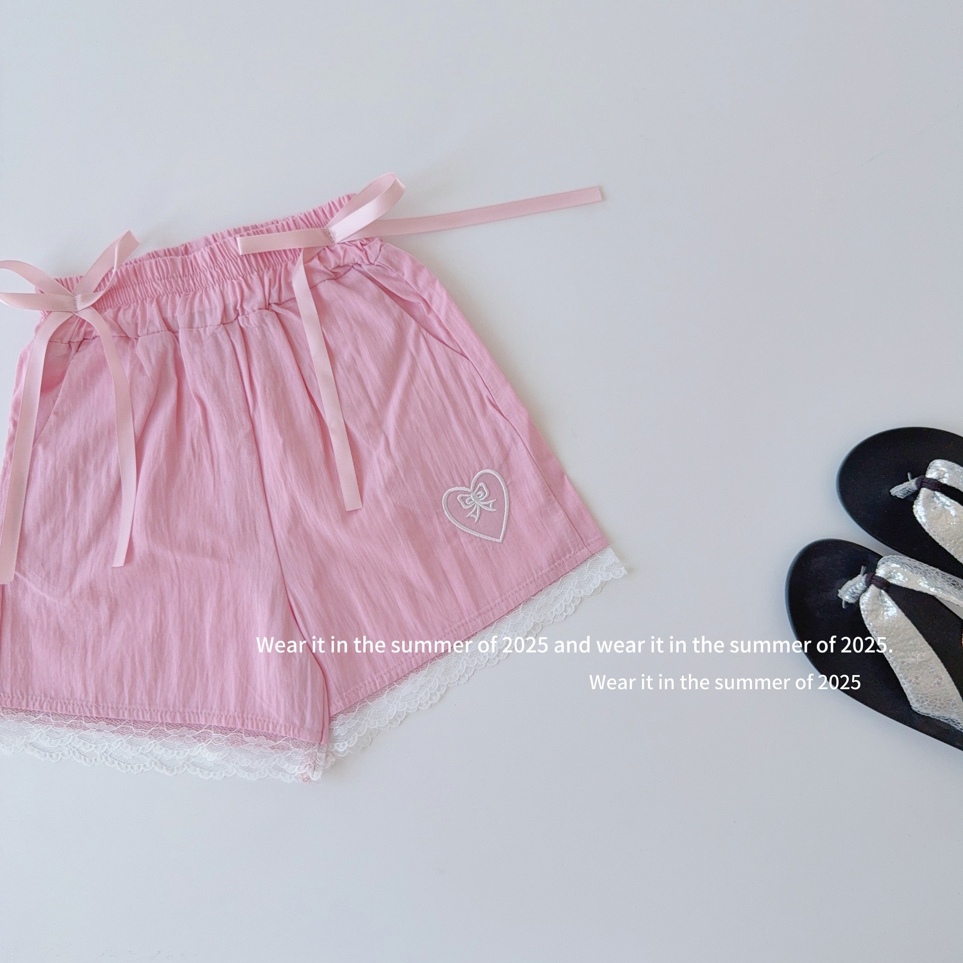 五色糖果色緞帶蝴蝶結短褲