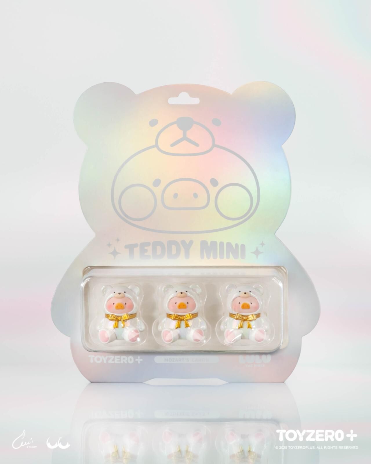 罐頭豬LuLu 泰迪萌粒限定吊卡 - 蕭邦夜曲 / 莫札特卡農 + 泰迪萌粒保護殼吊飾