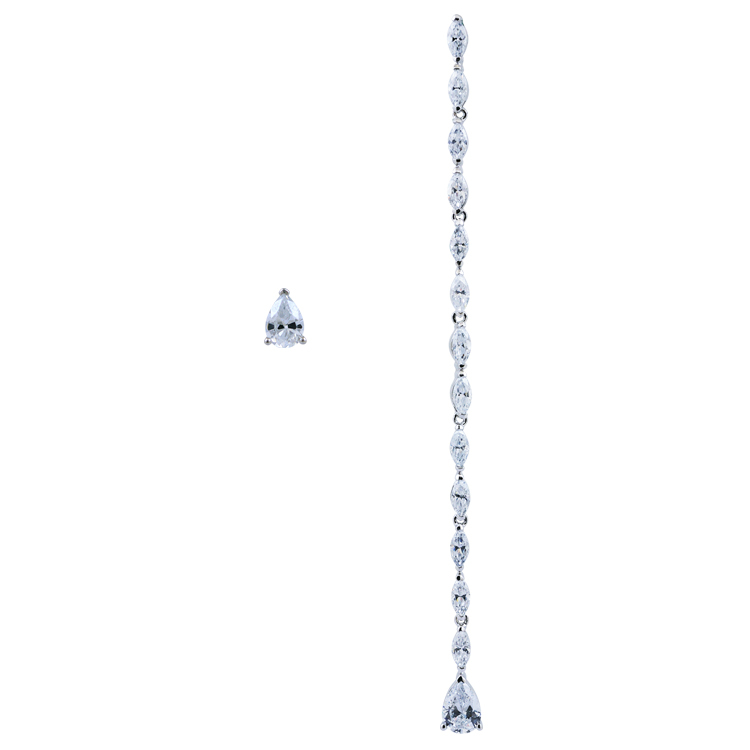 925純銀「Dazzling」晶鑽耳環-SDE0077