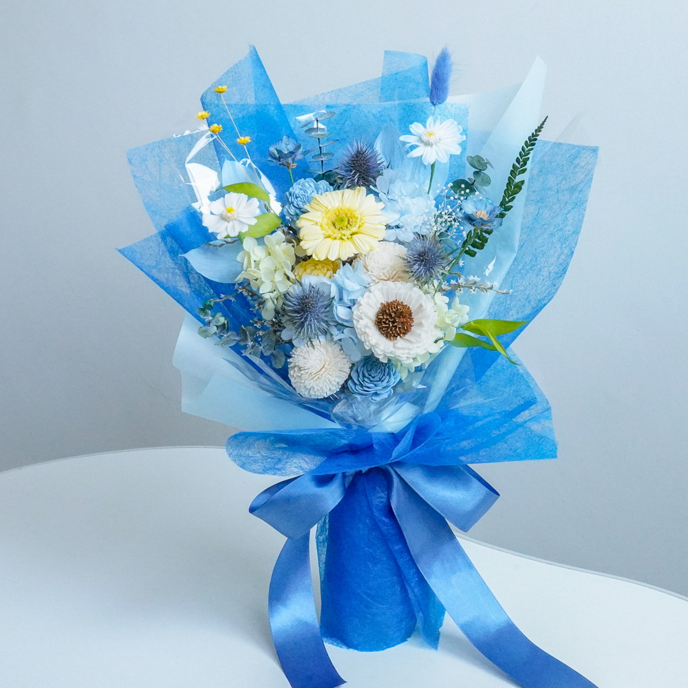 永生花花束畢業花束推薦,永生花畢業花束,海洋之星,畢業花束推薦台北