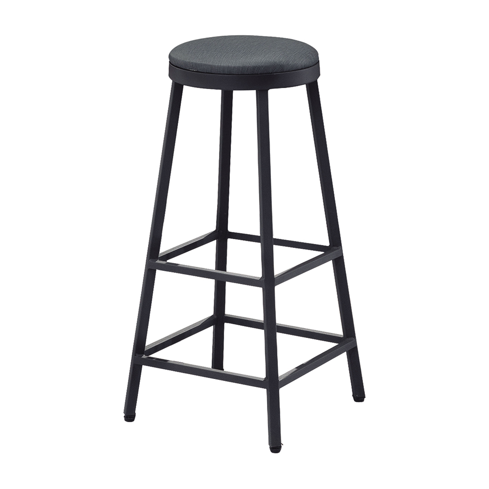 凱奇工業風仿牛仔皮革椅面吧台椅/高腳椅-高款(兩色可選)