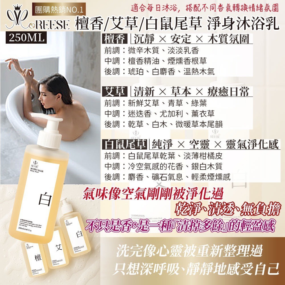 RESEE香氛儀式沐浴乳套組 一套3支