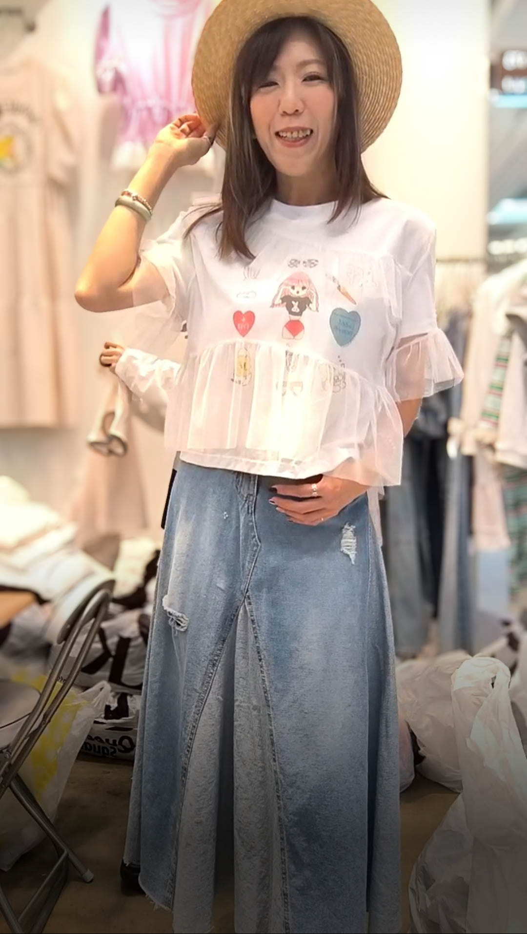 PM_K3049  ▶️一個女生T 👉B:106cm L:52cm👈