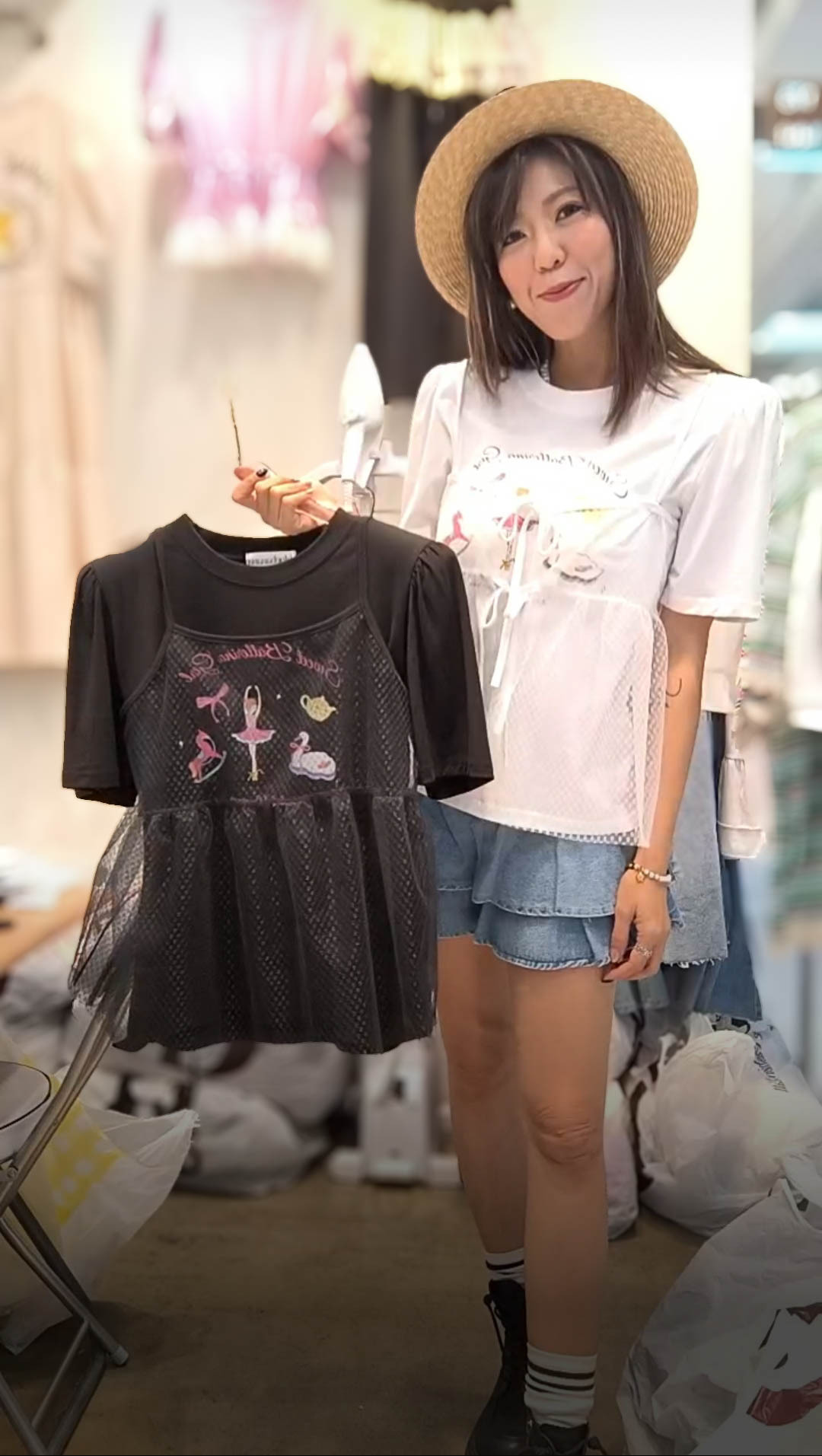 PM_K3051  ▶️芭蕾舞女生T恤 👉B:102cm L:61cm👈