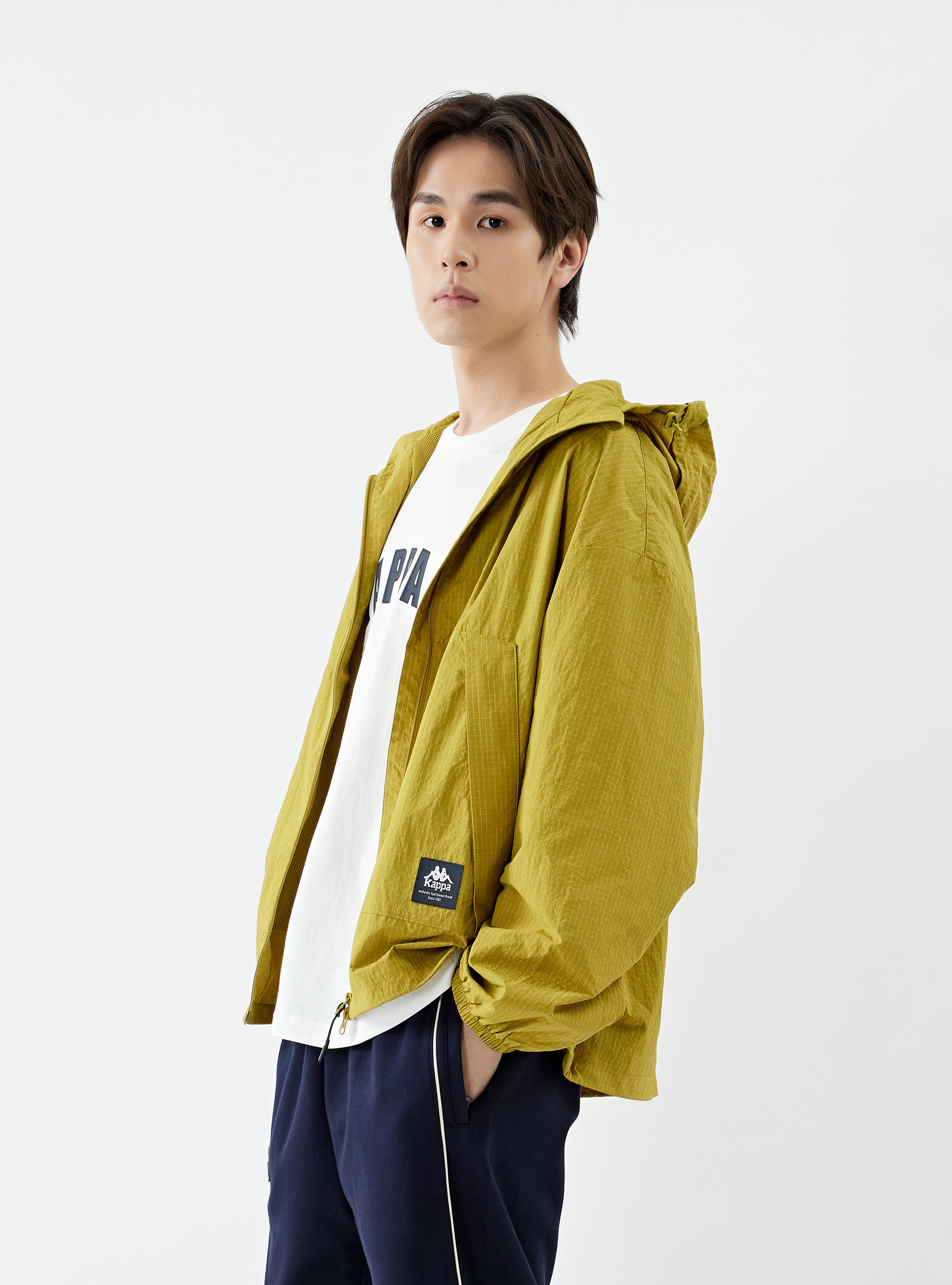 男女適穿 防潑水連帽風衣外套