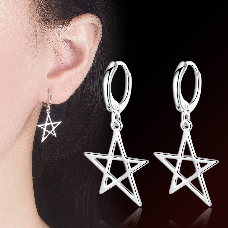 韓國JK 時尚新款星星氣質耳環 J1001