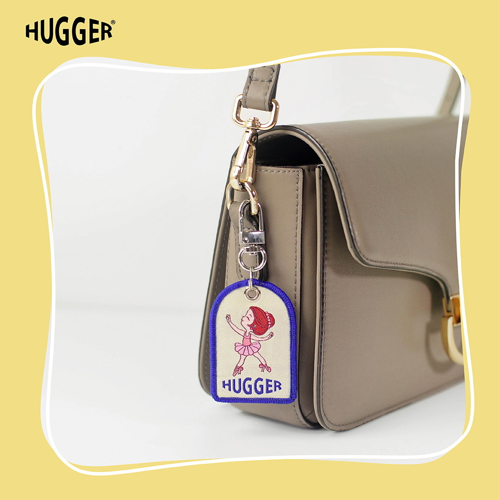 HUGGER電繡鑰匙圈 包包鑰匙圈