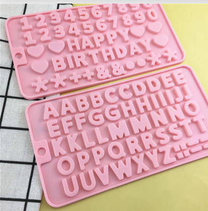 数字字母生日快乐 翻糖模具 硅胶巧克力 jelly膜具