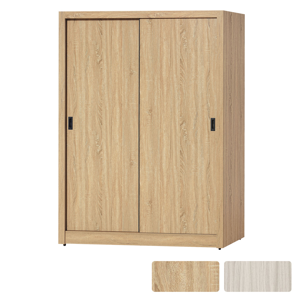 達茲5.1尺推門/拉門衣櫃(三吊桿+單抽-兩色可選)