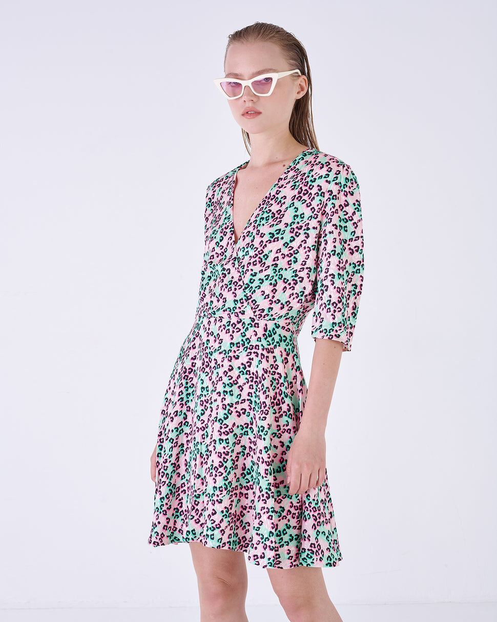 【Silvian Heach】甜美點點五分袖洋裝