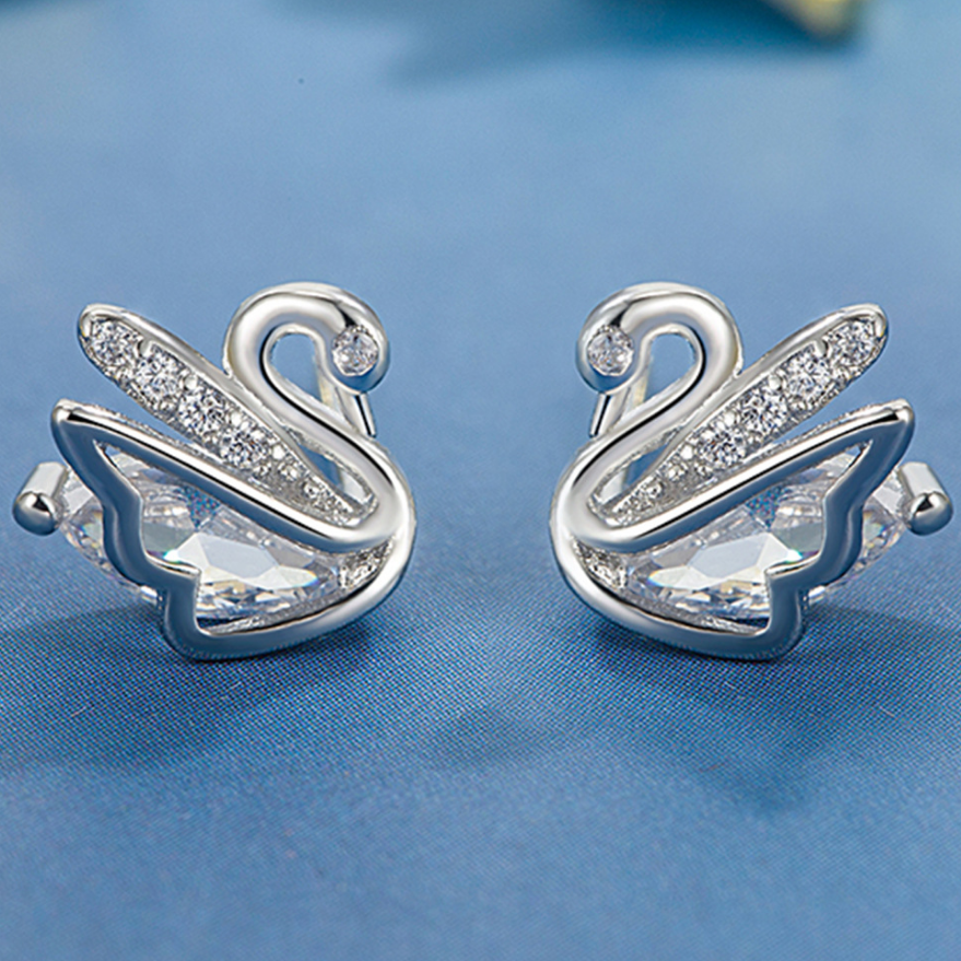 韓國JK 時尚全新天鵝款耳環 J1021