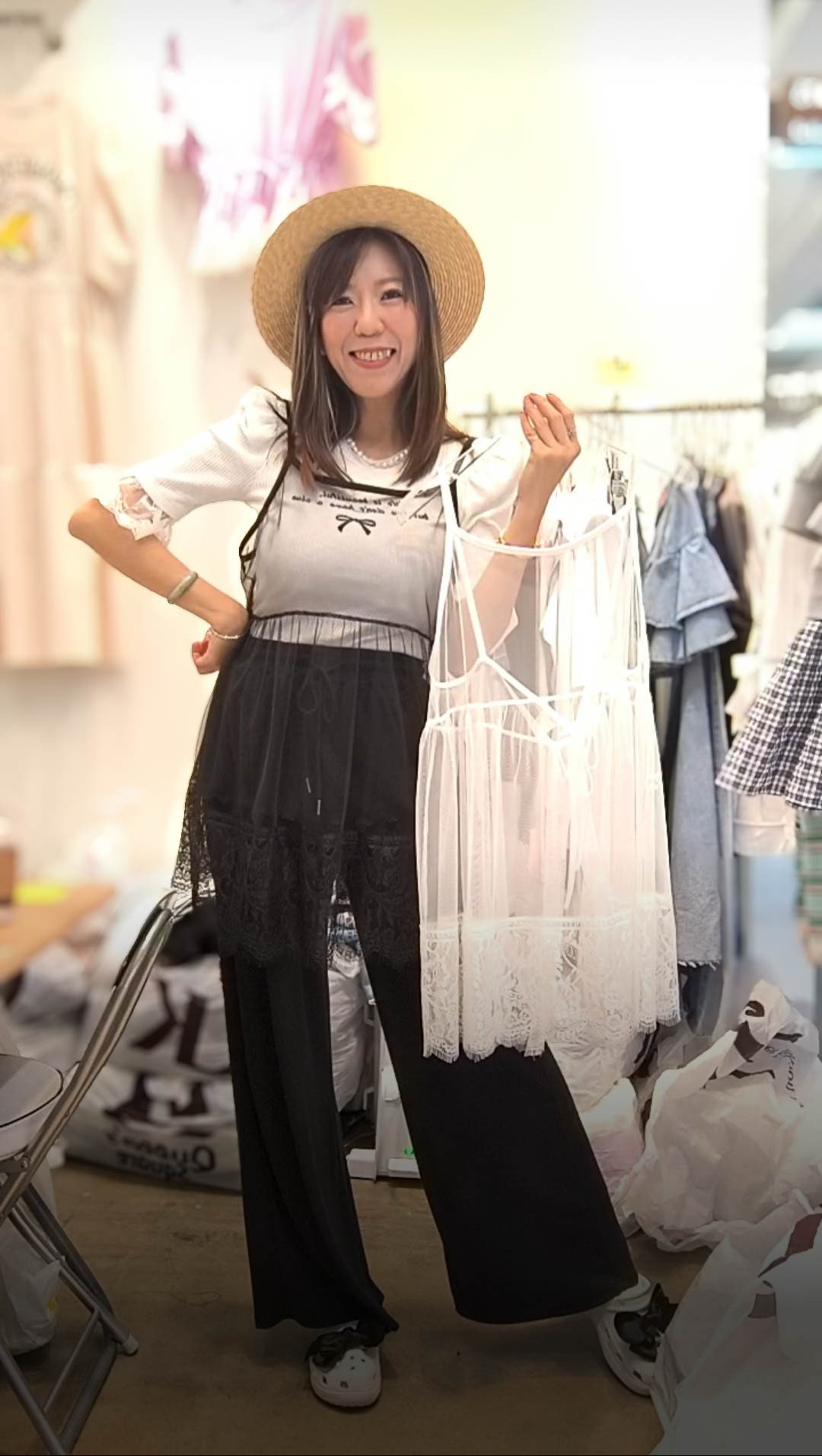 PM_K3080  ▶️網紗罩衫 👉B:cm L:cm👈