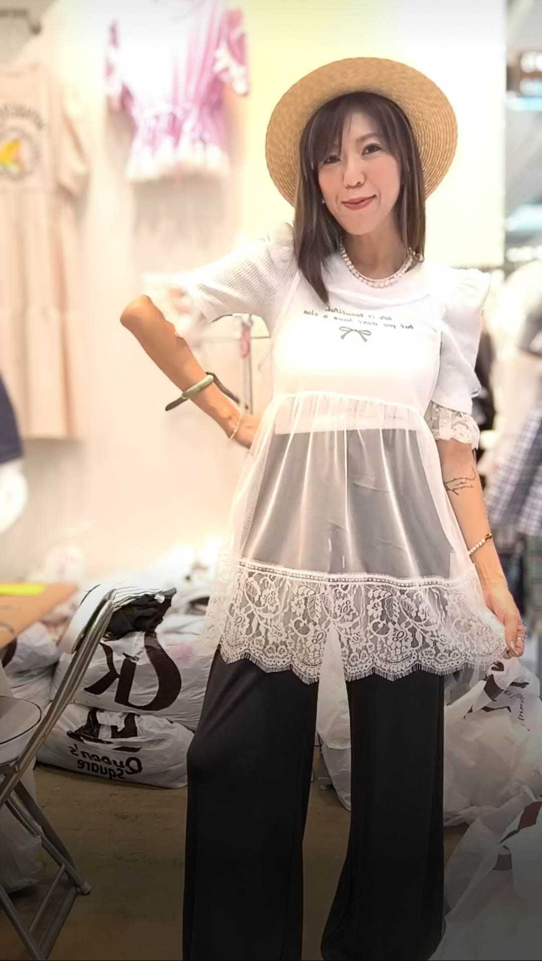 PM_K3080  ▶️網紗罩衫 👉B:cm L:cm👈
