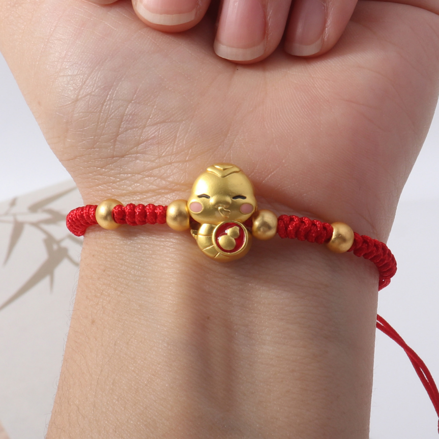 韓國JK 手工編織福祿（蛇）紅繩手鏈 J1023
