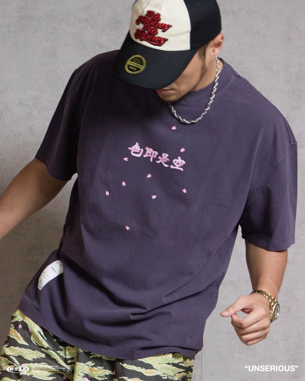 [西門實體門市現貨] UNSERIOUS 不正經製作 之 色即是空 黑色 紫色 水洗 短TEE【US072】