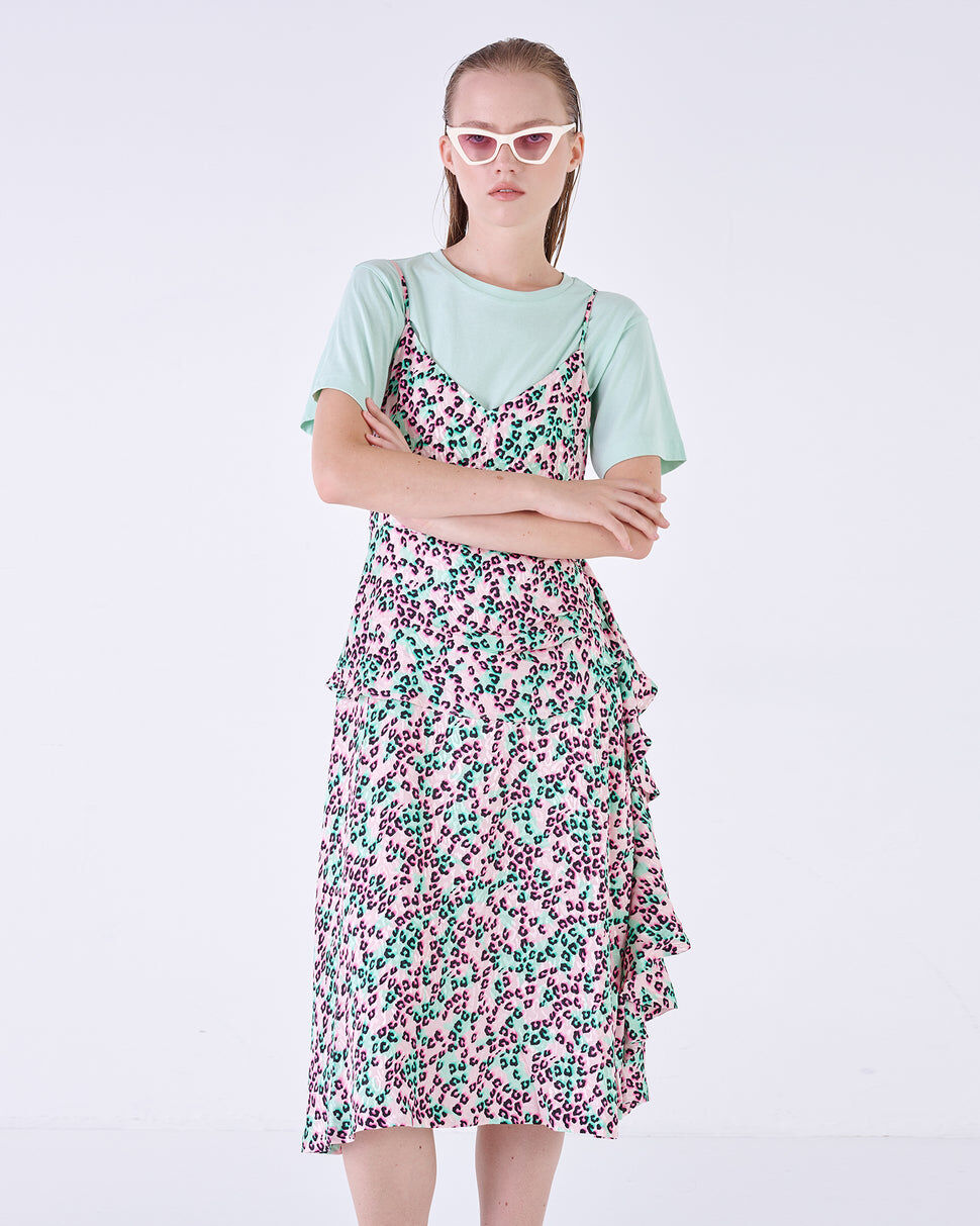 【Silvian Heach】甜美點點細肩帶洋裝