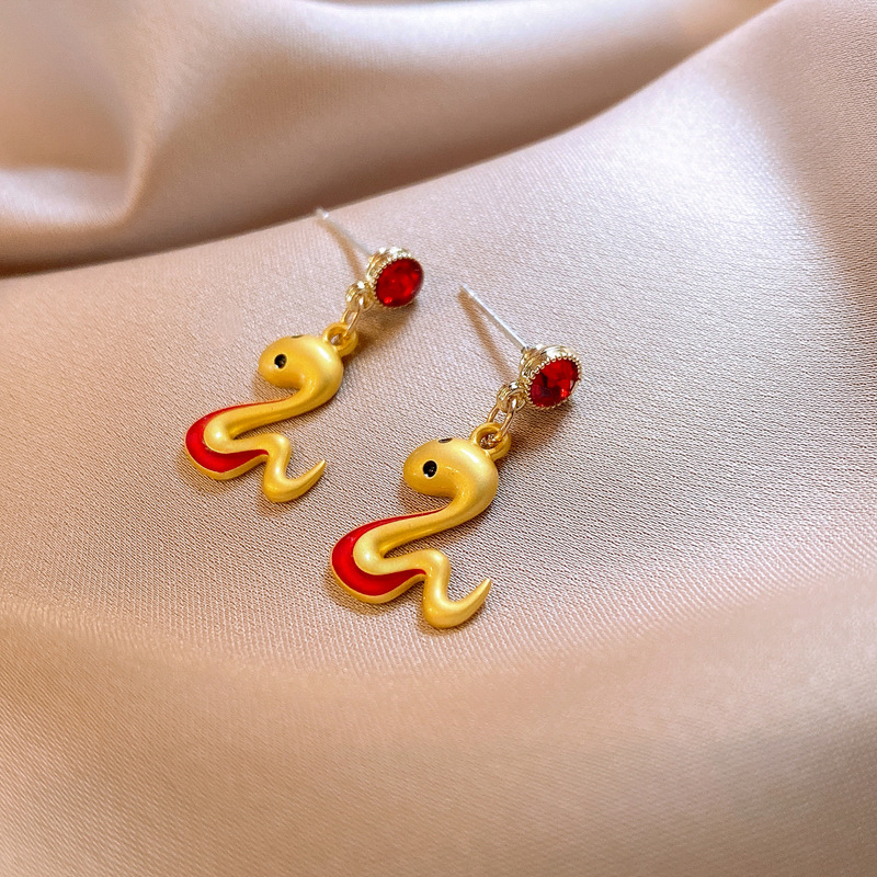 韓國JK 發財靈蛇耳環鴻運福蛇年 J1000