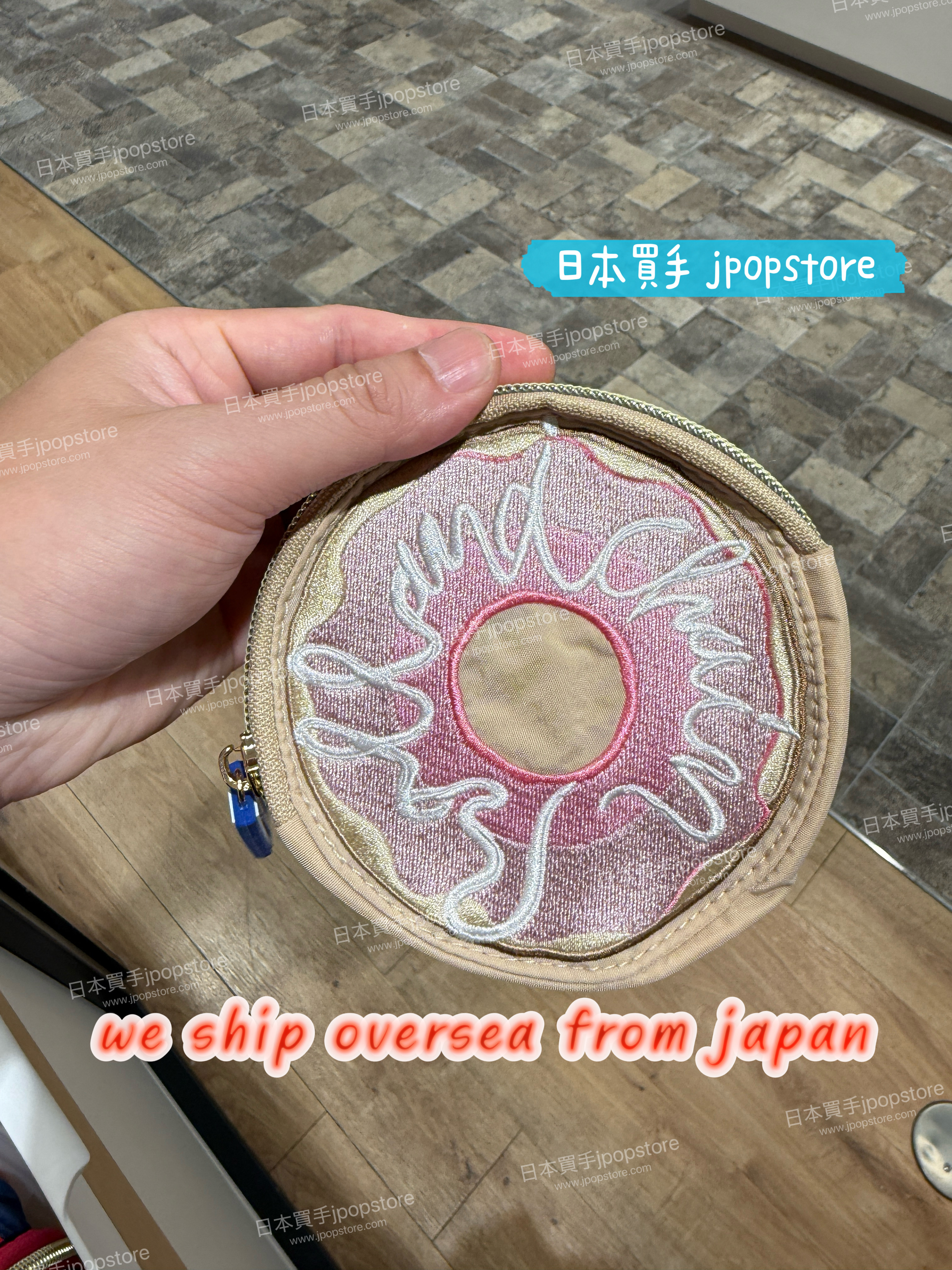 Ball & Chain 刺繡圓形零錢包｜甜甜圈 Donut 圖案・立體造型・日系可愛風