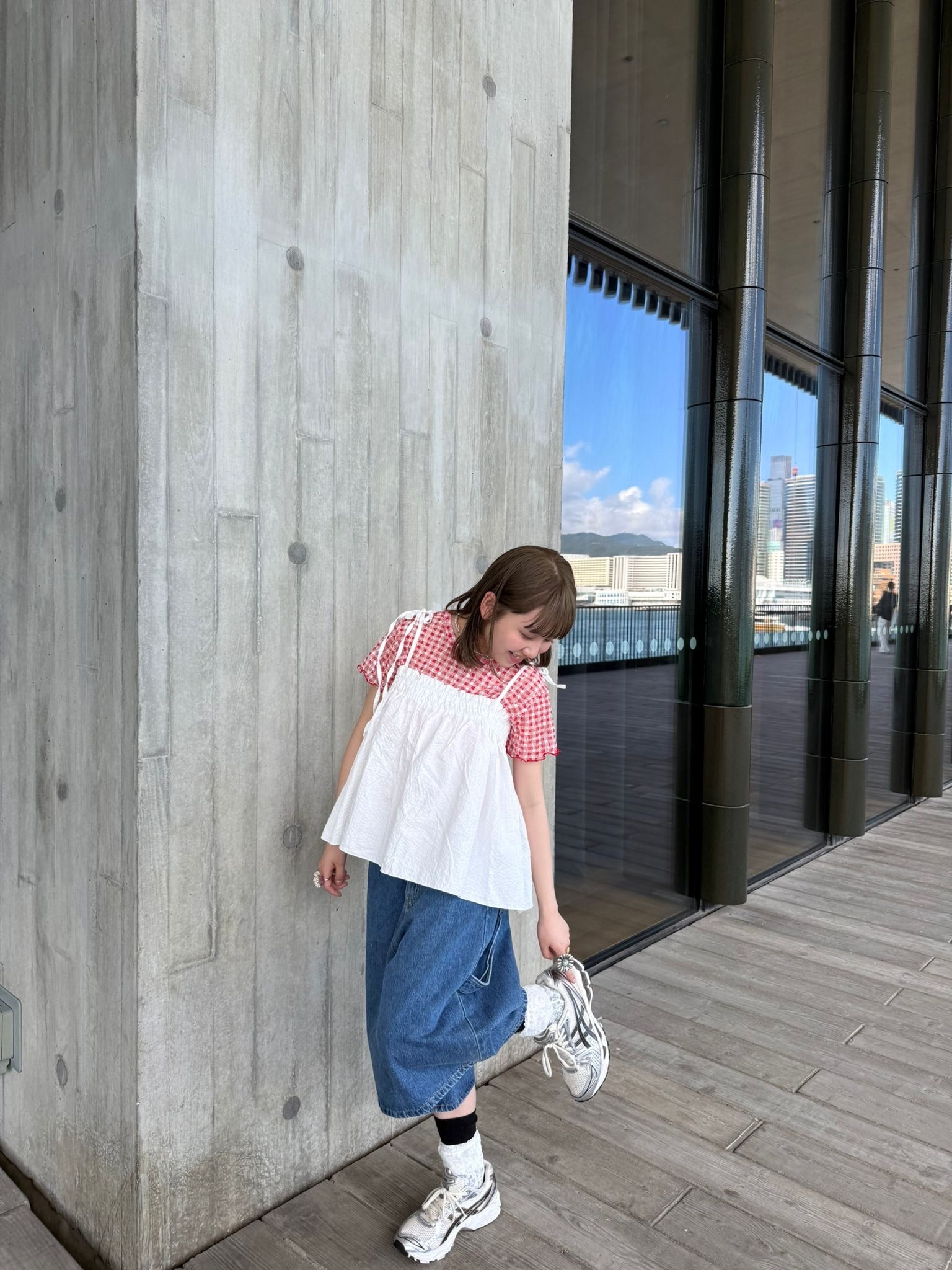 暗泡洗橡筋平口top