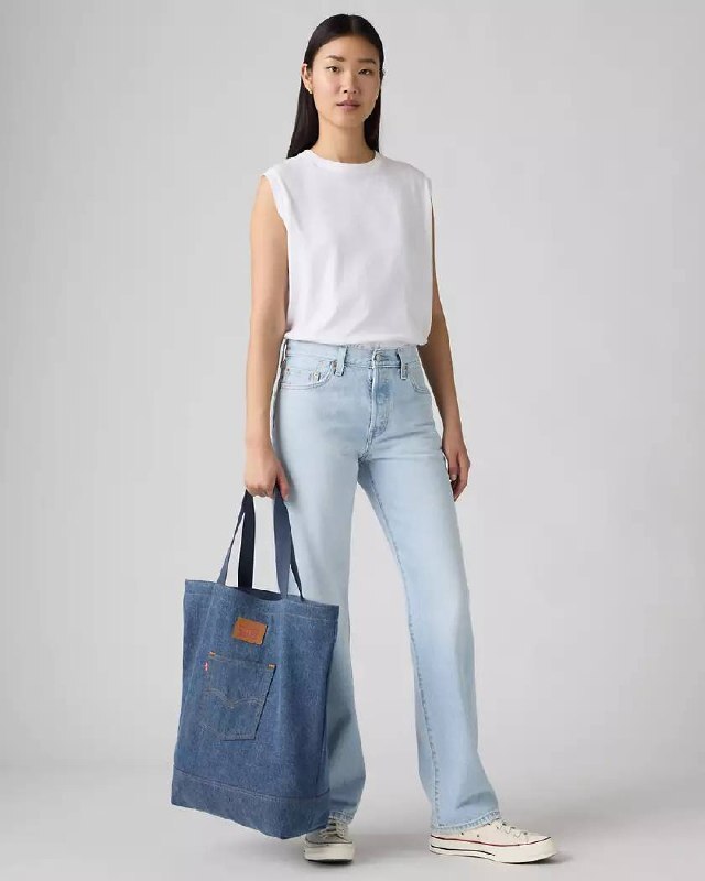[USW] LEVI'S WASH BLUE D5440-0000 BACK POCKET TOTE, 198627239924 (UZZ518)