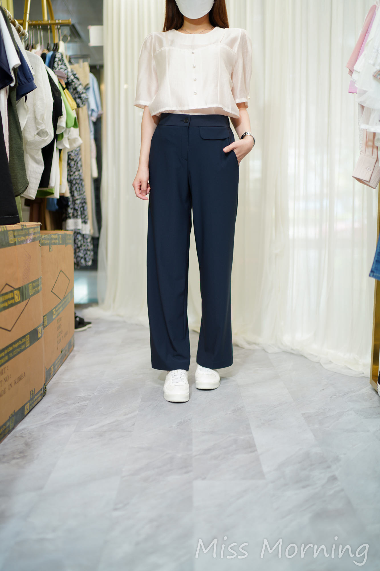 高質抵著假2件免燙上衣(14608)&極顯瘦薄料免燙西褲(33958)