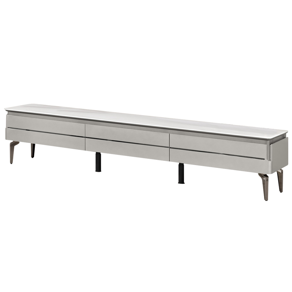 萊菲6.7尺三抽仿石面玻璃電視櫃/長櫃/視聽櫃