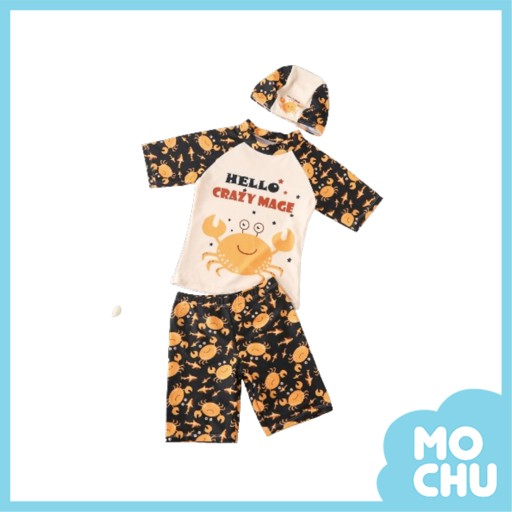 魔法螃蟹短袖泳衣套裝