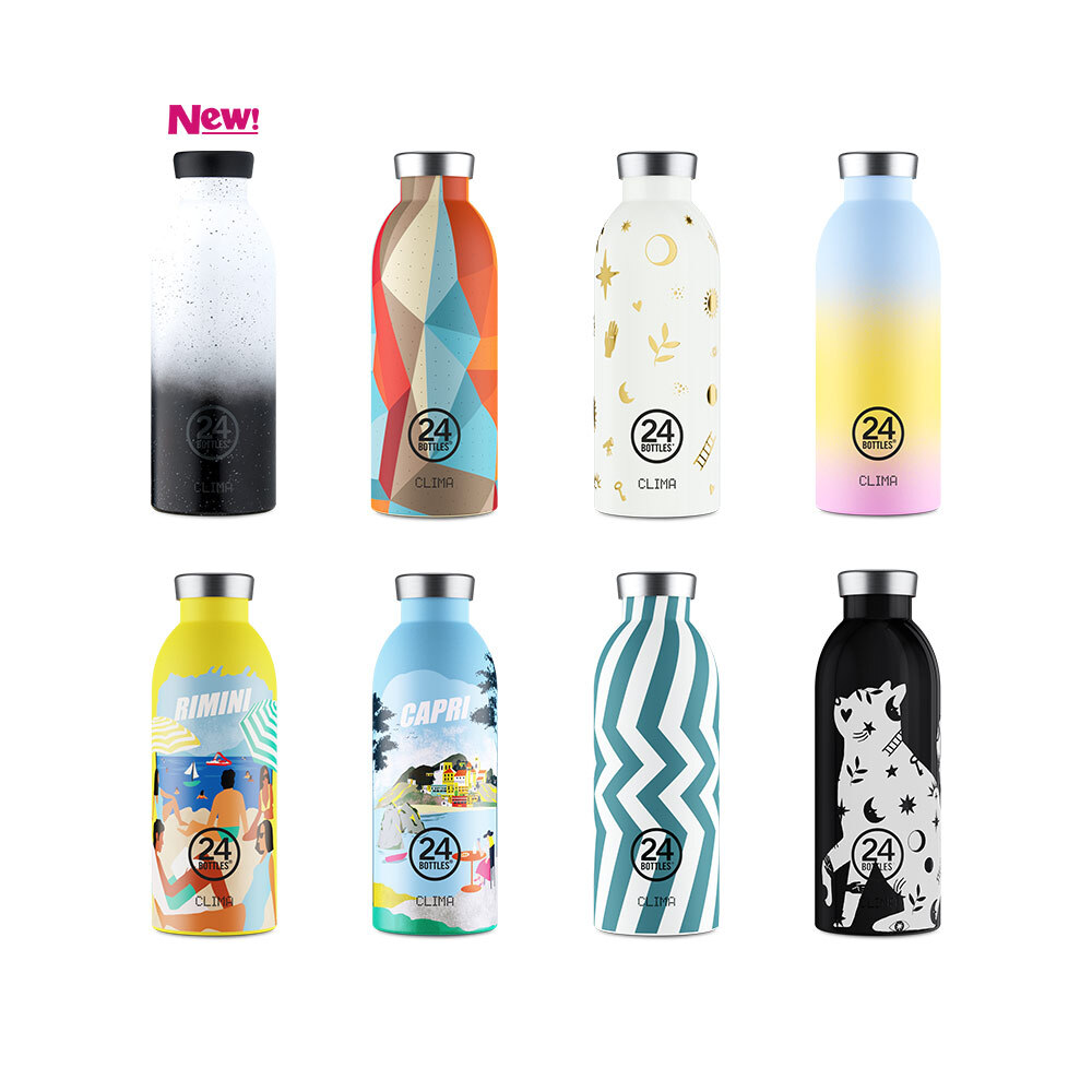 義大利 24Bottles 不鏽鋼雙層保溫瓶 500ml / 花花系列