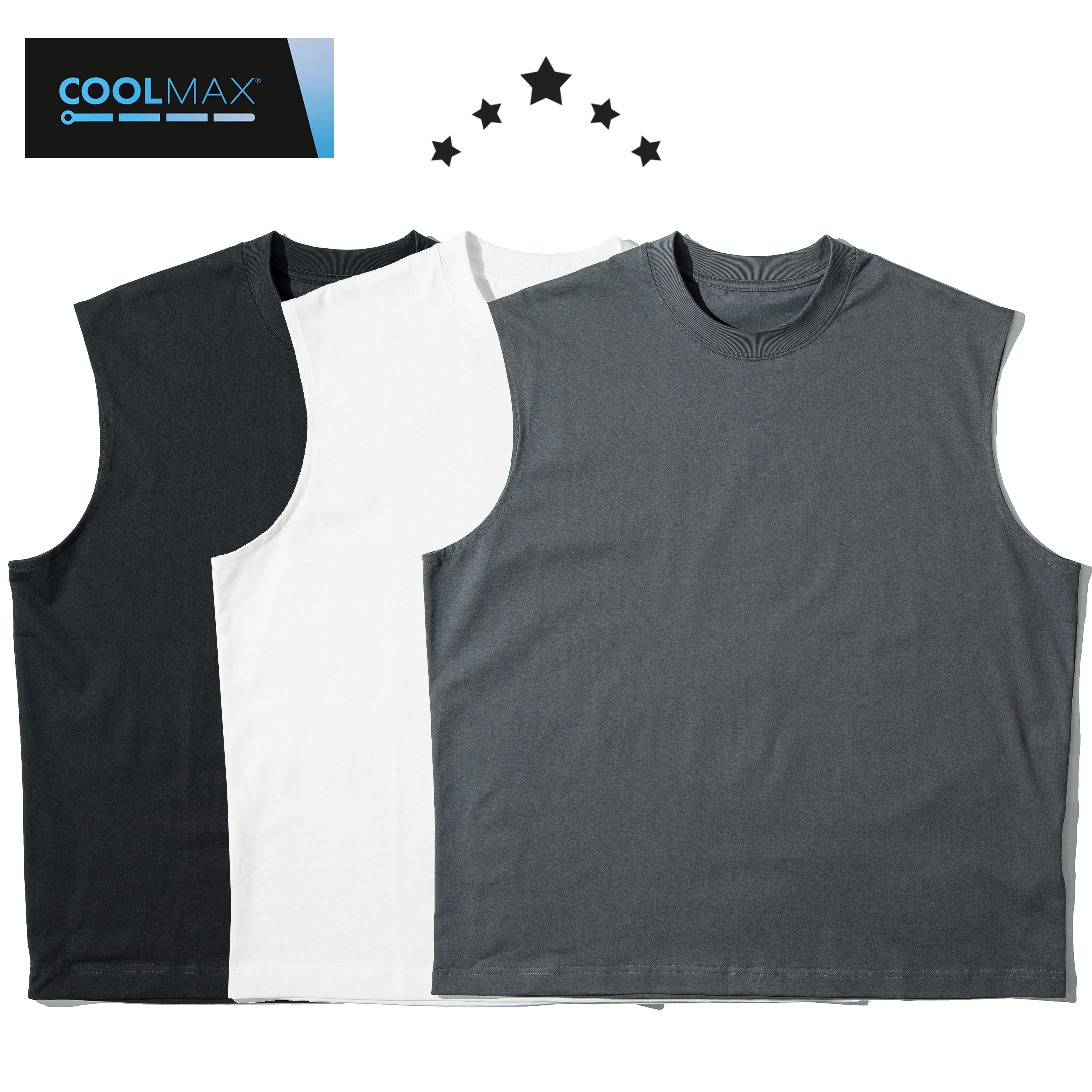 Coolmax Function Wide Cut Tank 涼感 寬肩背心 [PTR-116]