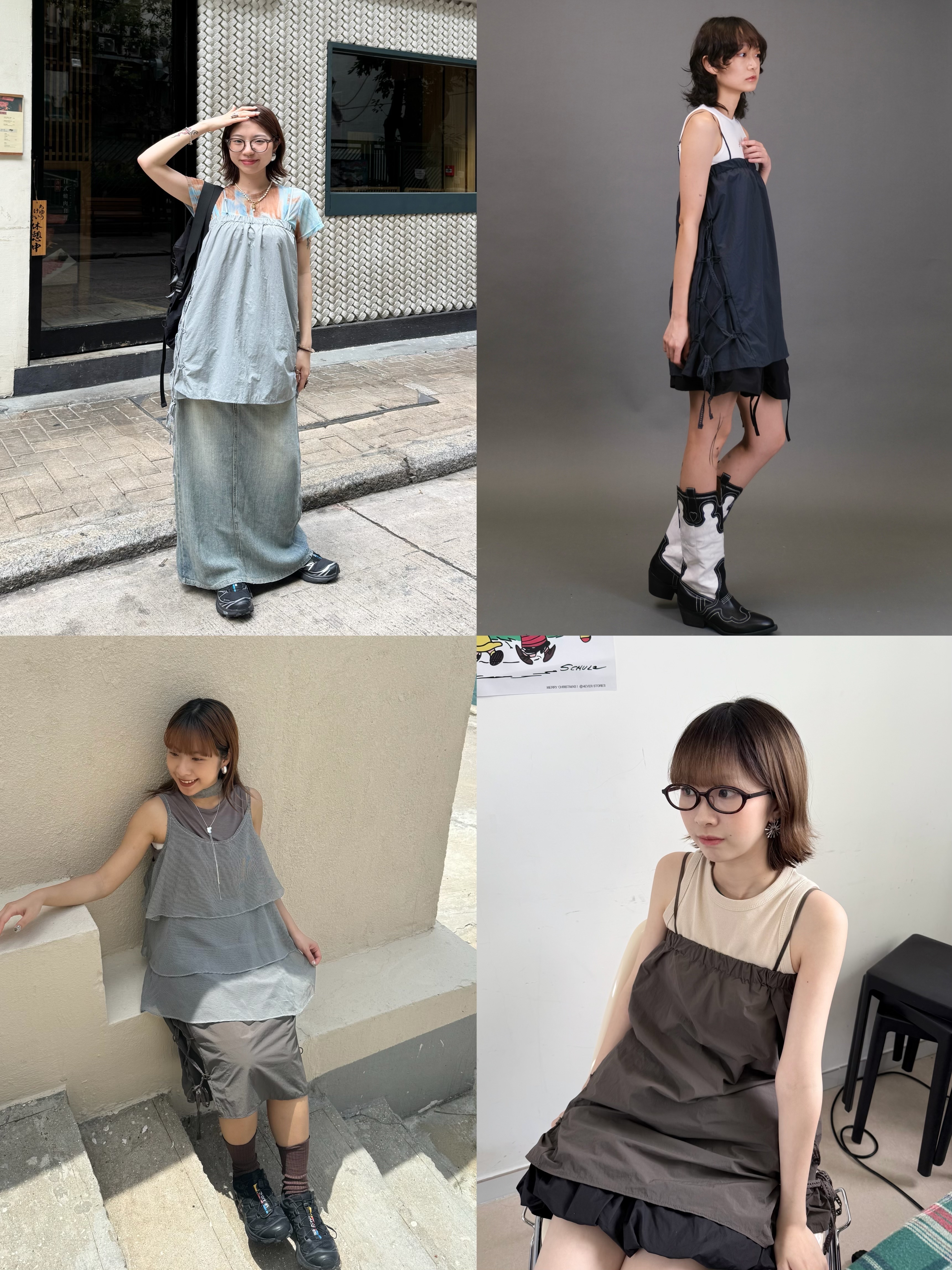 裙衣兩著！2ways側lace TOP/ SK