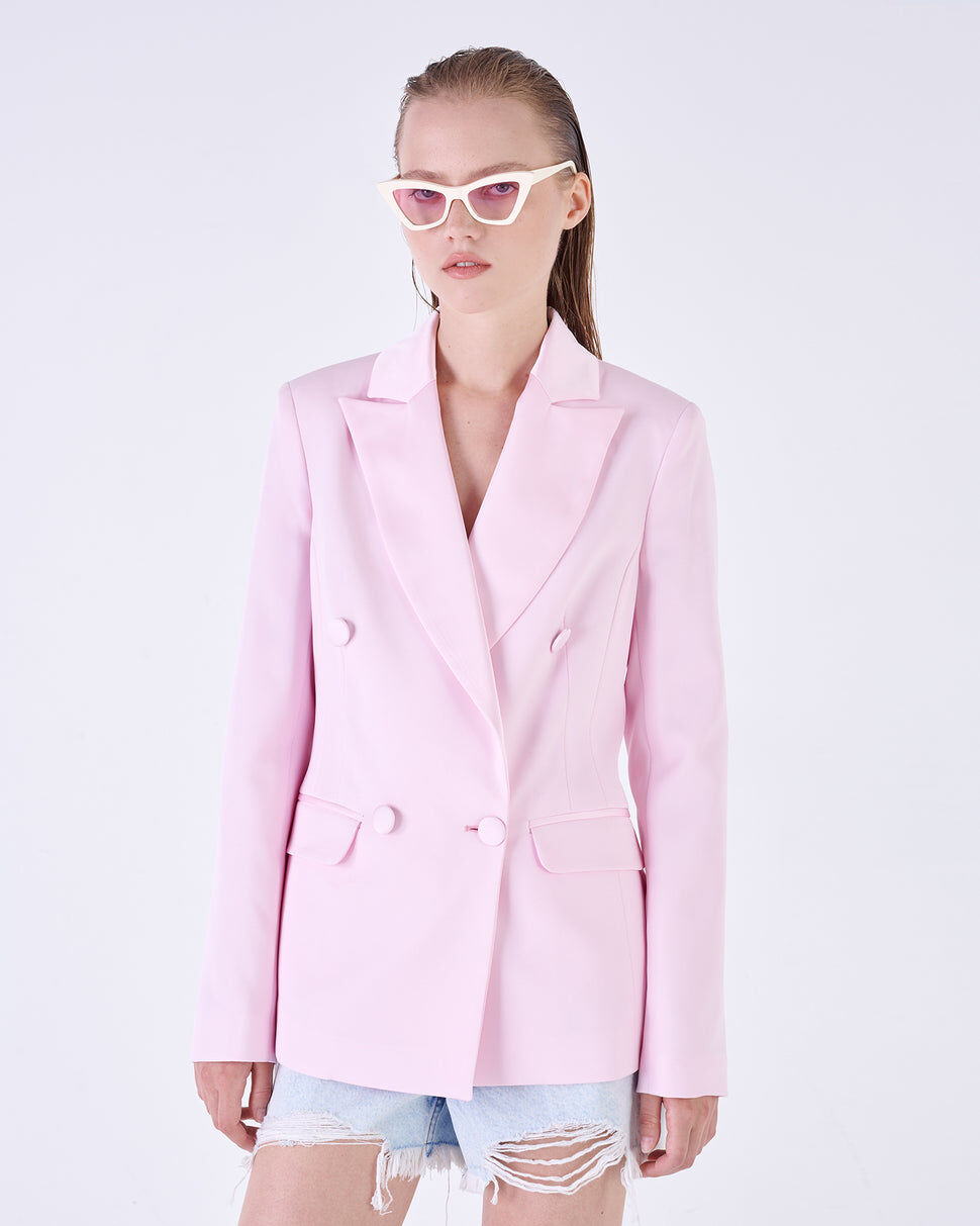 【Silvian Heach】帥氣雙排扣西裝外套