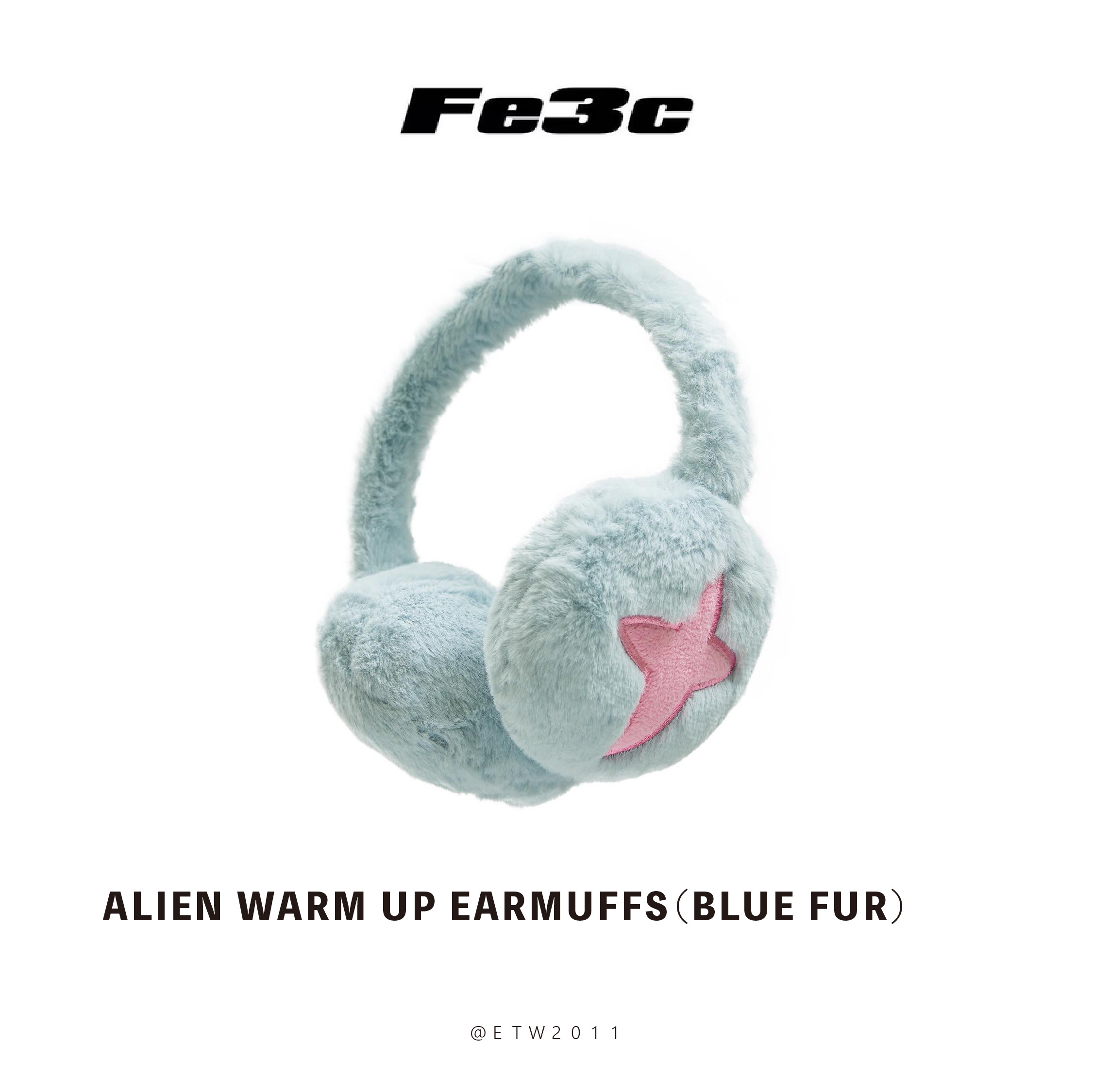 ☆ETW☆【EASY TO WEAR】Fe3c Alien Warm Up Earmuffs (Blue Fur) 外星人耳罩 絨毛 保暖