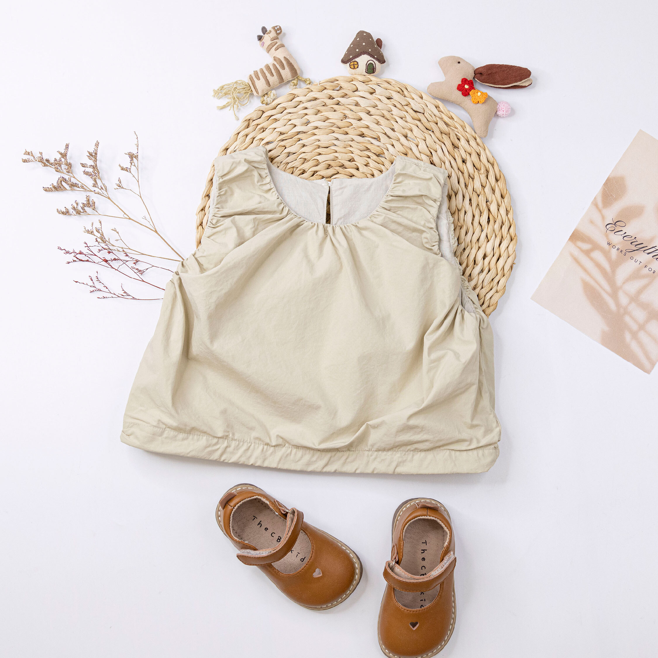 韓系俐落無袖質感套裝 (H50402)