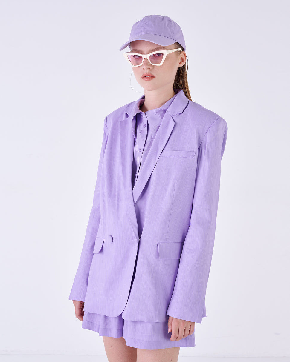 【Silvian Heach】帥氣麻西裝外套