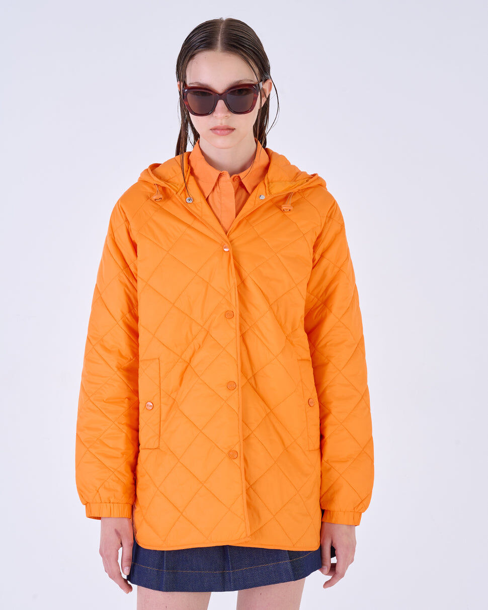 【Silvian Heach】菱格車紋連帽外套