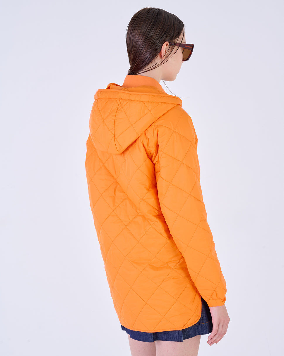 【Silvian Heach】菱格車紋連帽外套