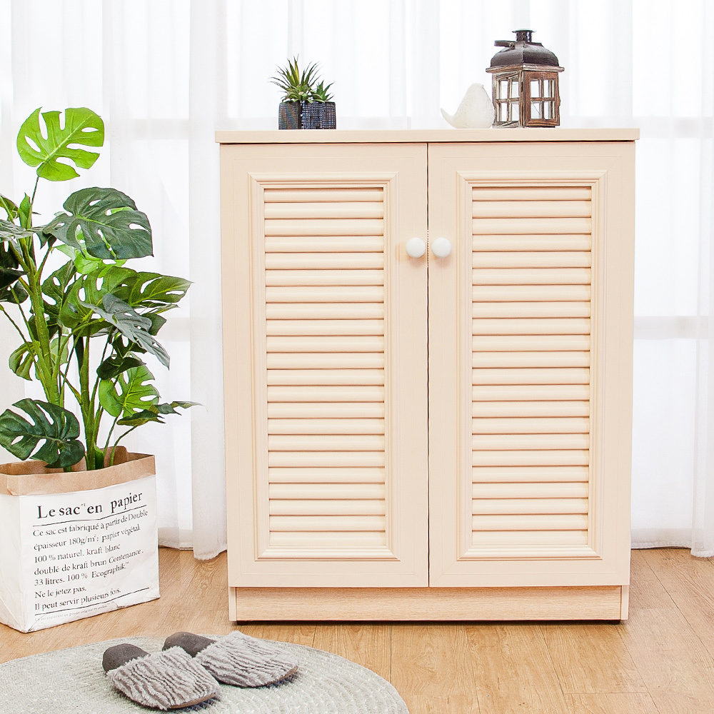 南亞塑鋼-2.7尺二門塑鋼百葉鞋櫃