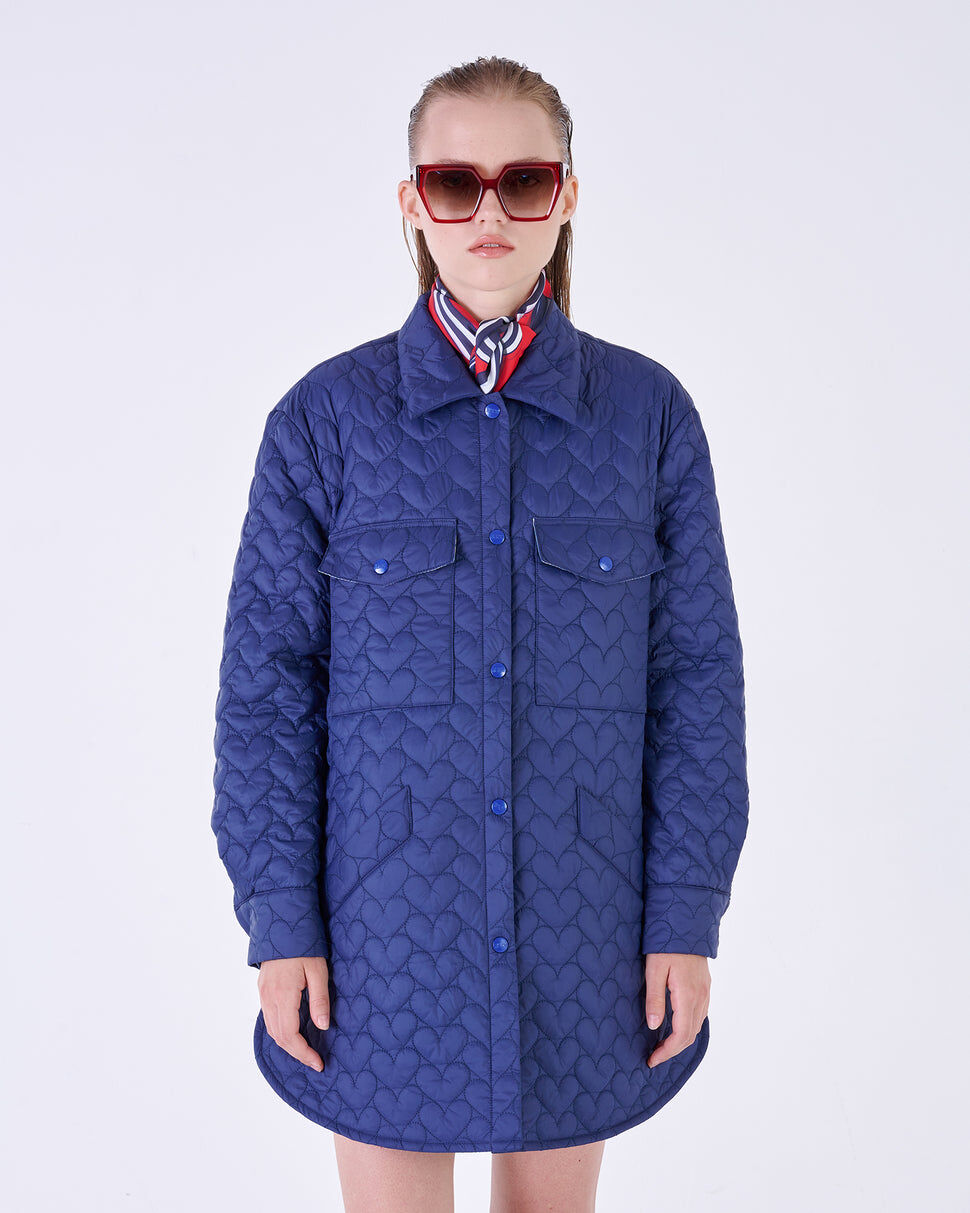 【Silvian Heach】愛心車線襯衫外套