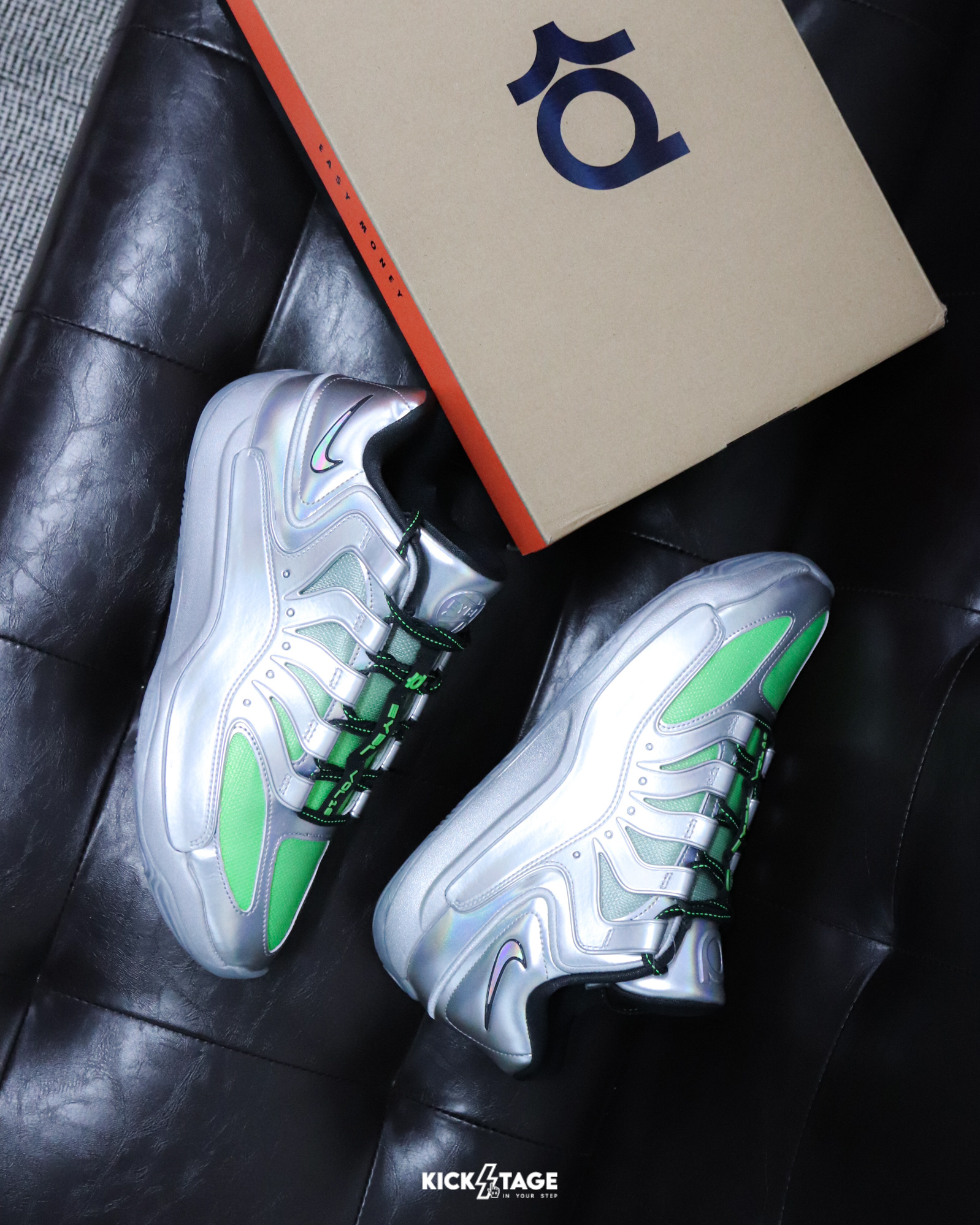 男鞋 NIKE KD18 EYBL EP 金屬銀綠 氣墊 實戰 緩震 透氣 運動鞋【IF2518-001】NIKEKD